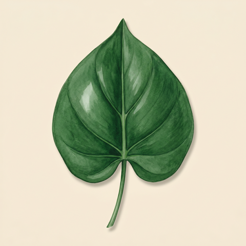 Cordate leaf illustration — Philodendron hederaceum